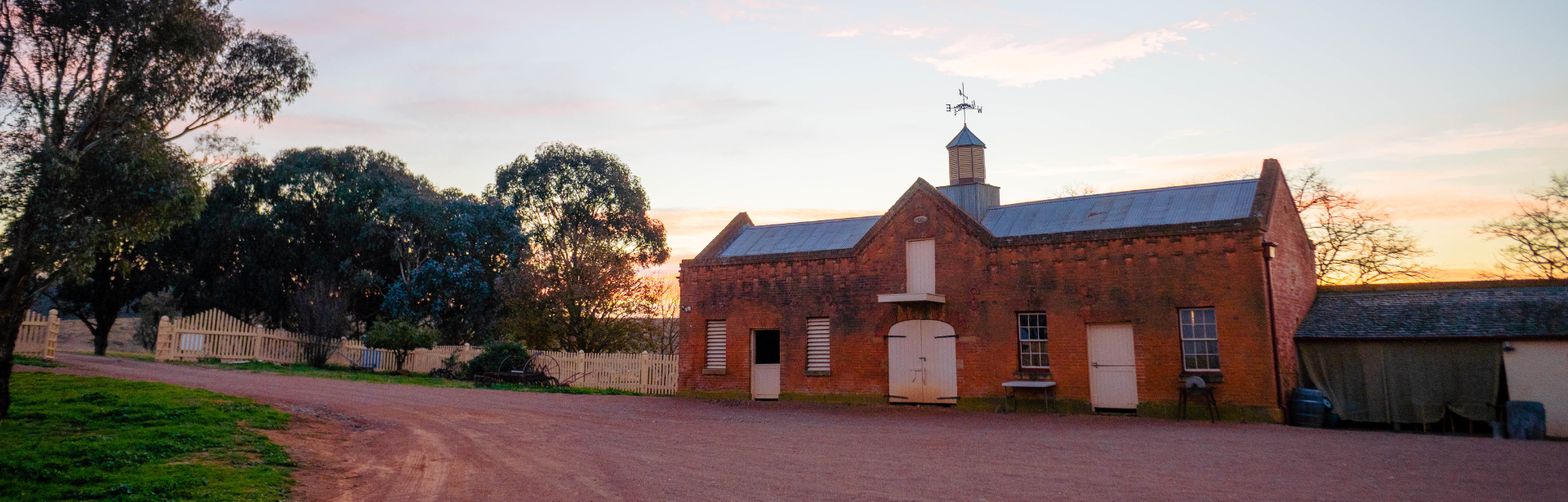 Heritage homestead at twilight