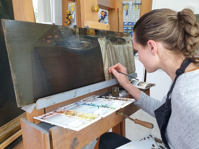 Restoring the painting