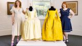 NIDA students with the reconstructed yellow dresses
