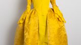 Original silk made into 18th century dress - front