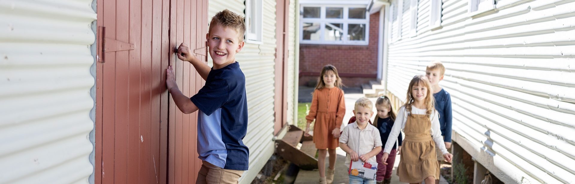Children exploring at Bonegilla Migrant Experience