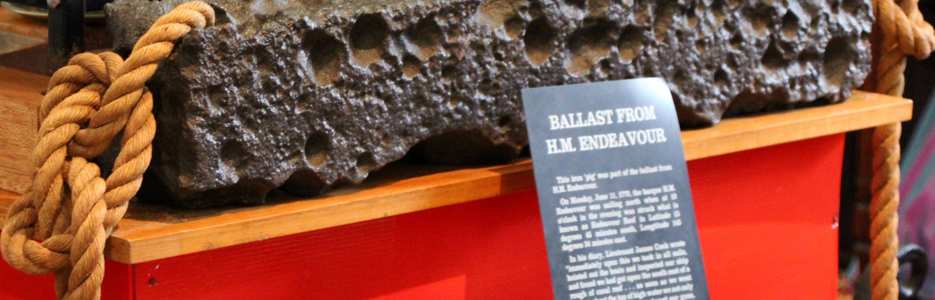Original ballast from Lt James Cook's 'HM Endeavour' which arrived in Kurnell in 1770