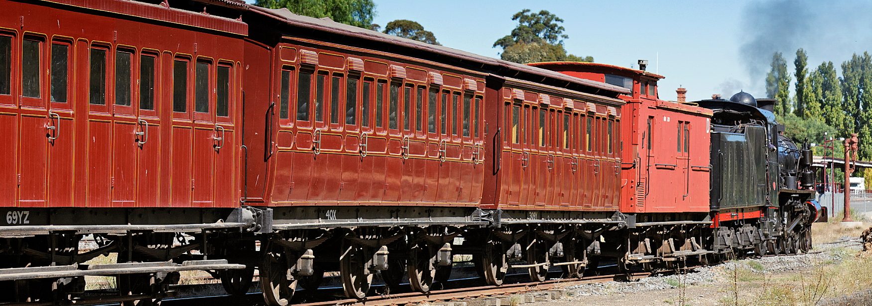 The Victorian Colonial Express is about to depart Castlemaine for Victoria's First Notable Town, Maldon