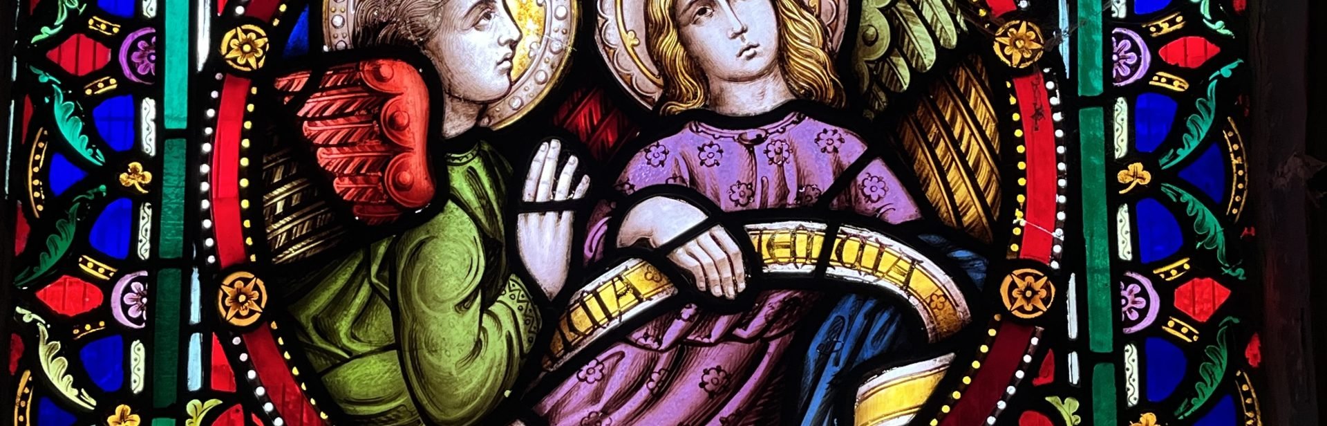 Angels in Chancel window (detail)