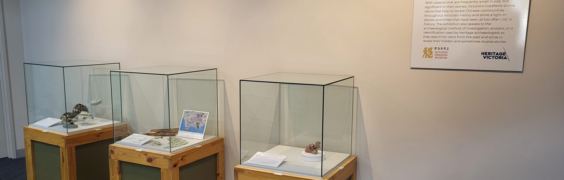 Installation view of 'Victoria's Goldfields: Chinese Curiosities from Heritage Victoria