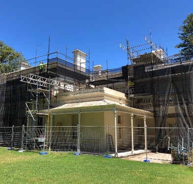 Restoration works at Como House