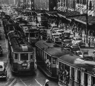 Traffic in Oxford Street near Taylor Square Darlinghurst 1948 related image
