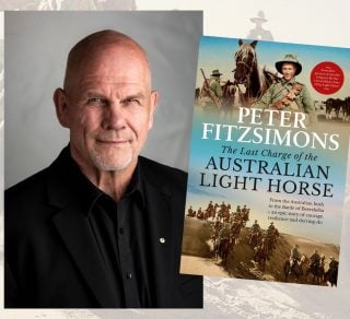 Peter FitzSimons and his book The Last Charge of the Australian Light Horse related image