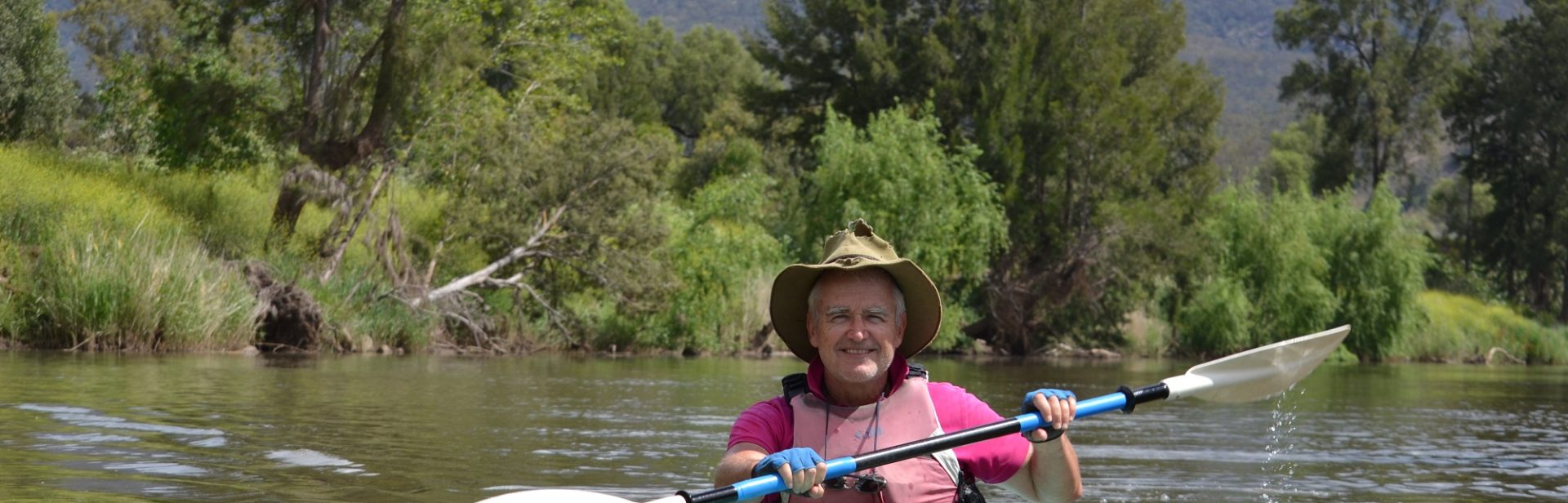 Scott Bevan paddling near Jerrys Plains