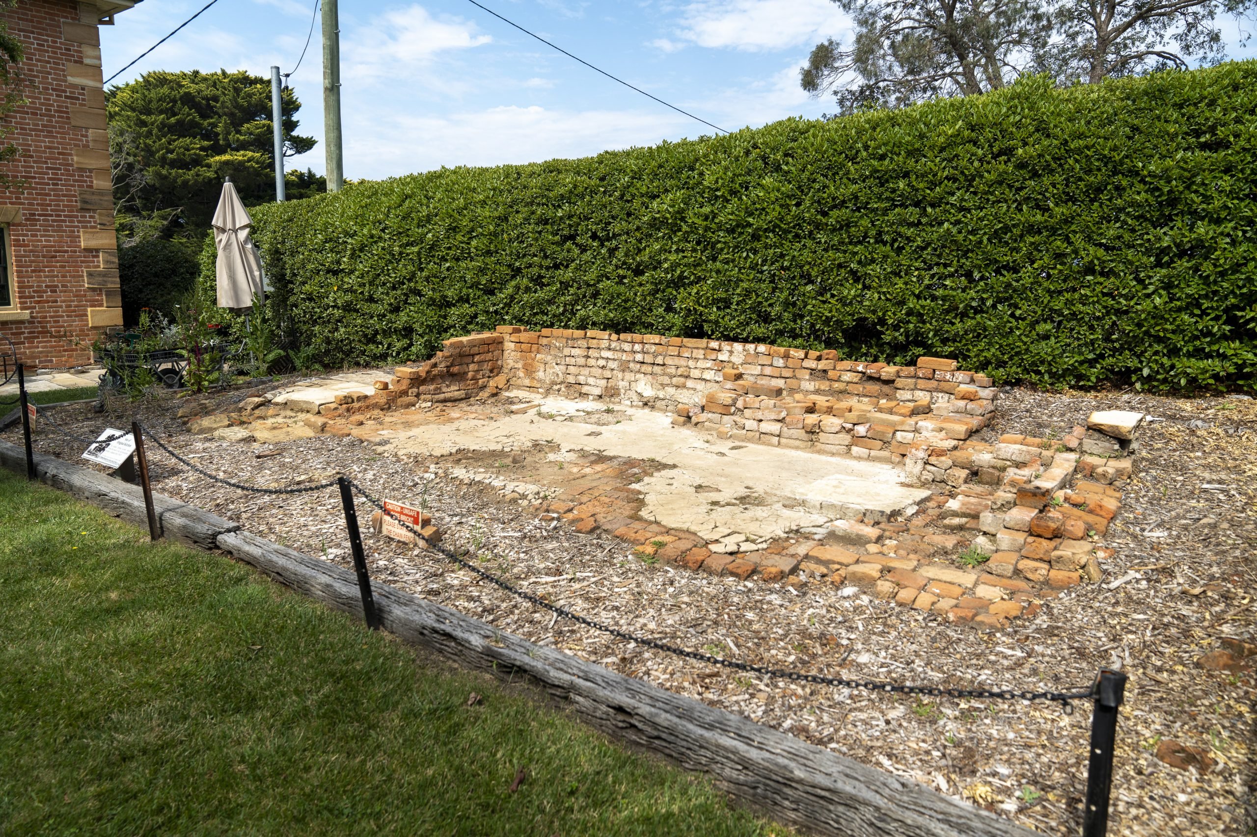 The archeological site at Harper's Mansion